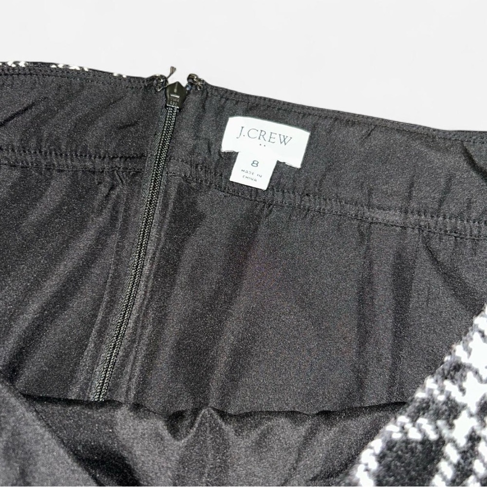 J. Crew Black and White Checkered A-Line Skirt - Picture 3 of 3